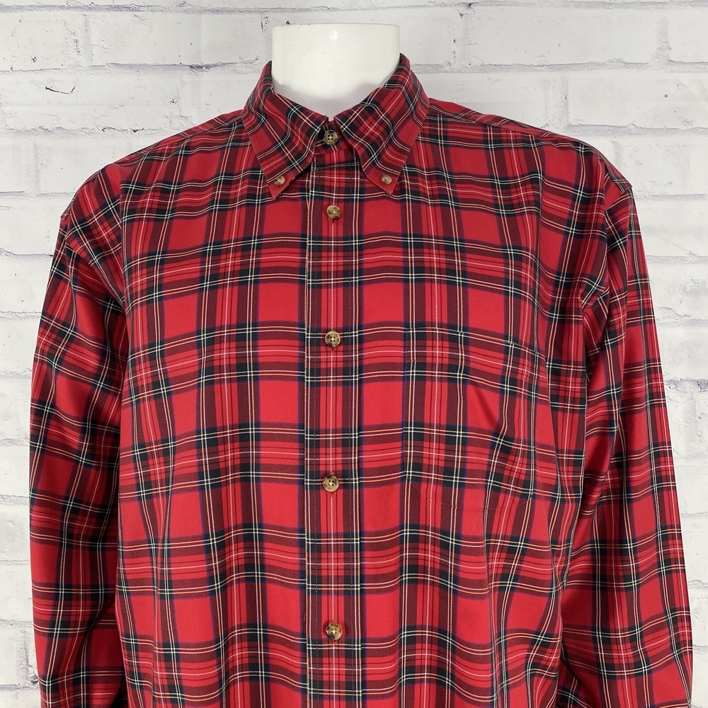 Brooks Brothers Shirt Men's Extra Large Plaid‎ Button Down Long Sleeve Madison